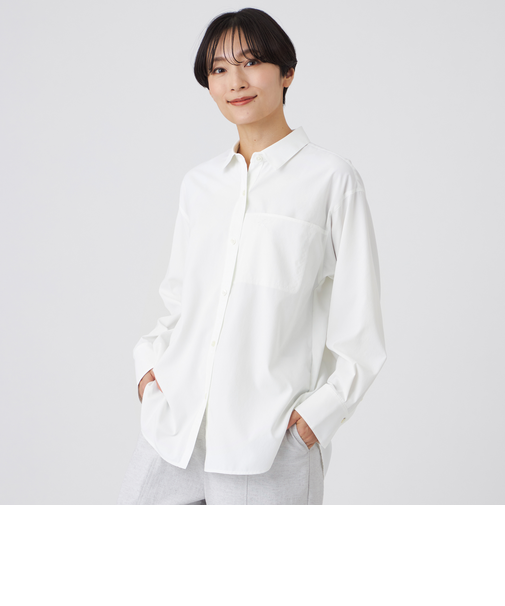 【マシンウォッシャブル】ソフトタイプライターストレッチシャツ