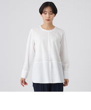 【ウォッシャブル】シャツコンビカットソー