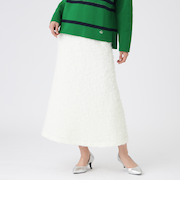 【マシンウォッシャブル】シャギーパンサージャカードスカート