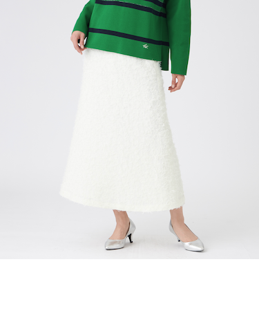 【マシンウォッシャブル】シャギーパンサージャカードスカート