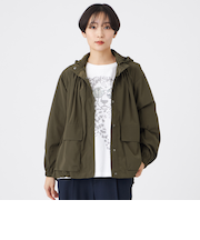 【花粉対策・はっ水・ウォッシャブル】ポランタフタギャザーブルゾン