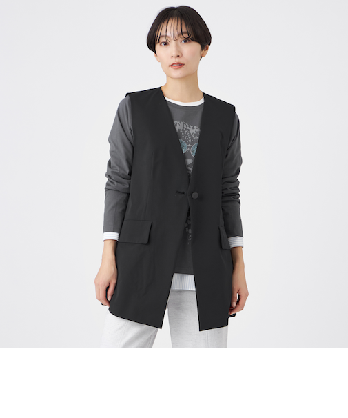 【マシンウォッシャブル】テックスブリッドVネックジレ