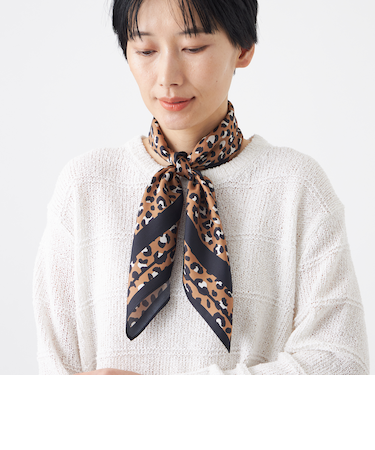 【ウォッシャブル】シルクサテンスカーフ