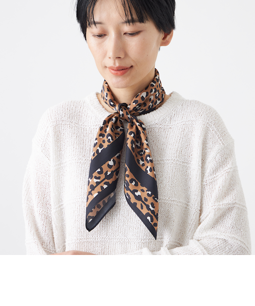 【ウォッシャブル】シルクサテンスカーフ