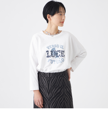 【カタログ掲載・ウォッシャブル】アニマルエンブロイダリーカットソー