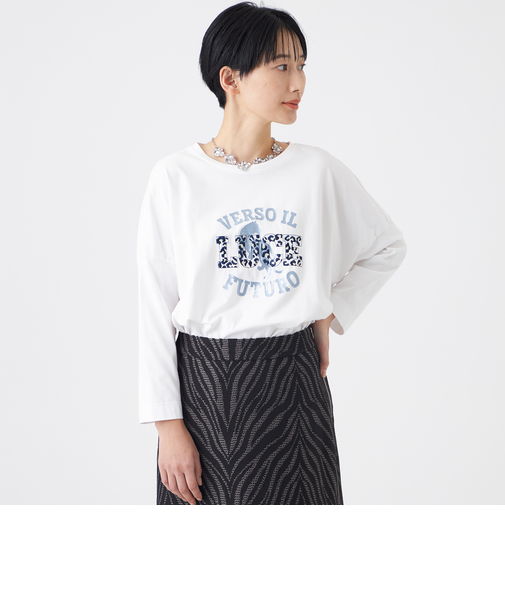 【カタログ掲載・ウォッシャブル】アニマルエンブロイダリーカットソー