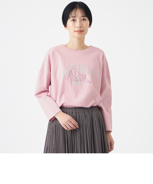 【カタログ掲載・ウォッシャブル】アニマルエンブロイダリーカットソー