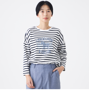 【カタログ掲載・ウォッシャブル】アニマルエンブロイダリーカットソー