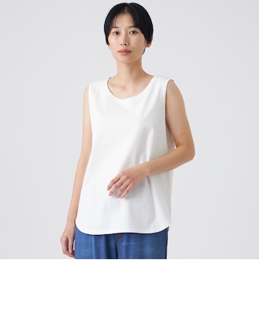 【ウォッシャブル】コットンスムースタンクトップ