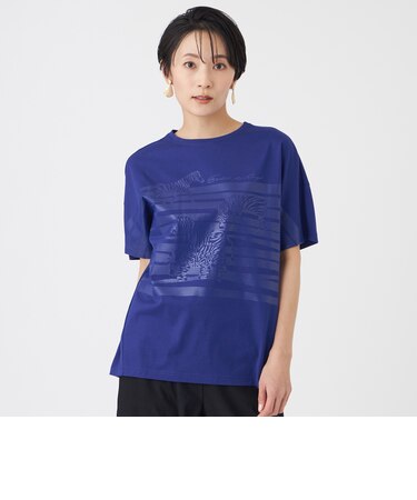 【カタログ掲載・ウォッシャブル】クリアゼブラプリントカットソー