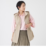 【カタログ掲載・マシンウォッシャブル】パンチングタフタフーデッドジレ