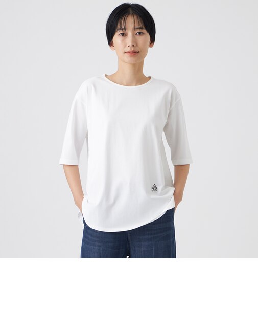 【ウォッシャブル】タイガーパッチコットンカットソー