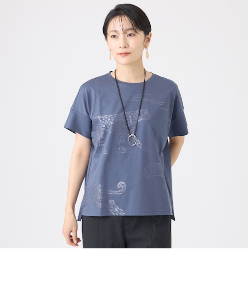 【カタログ掲載・ウォッシャブル】クリアチータープリントカットソー