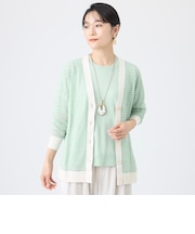 【カタログ掲載】クロッシングメッシュニットカーディガン