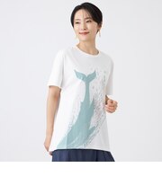【EDITION掲載】【接触冷感・ウォッシャブル】スプラッシュホエールプリントカットソー