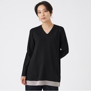 【ウォッシャブル】ルレックスエッジストレッチニットプルオーバー