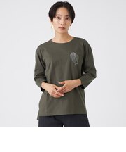 【ウォッシャブル】ハートチーター七分袖カットソー