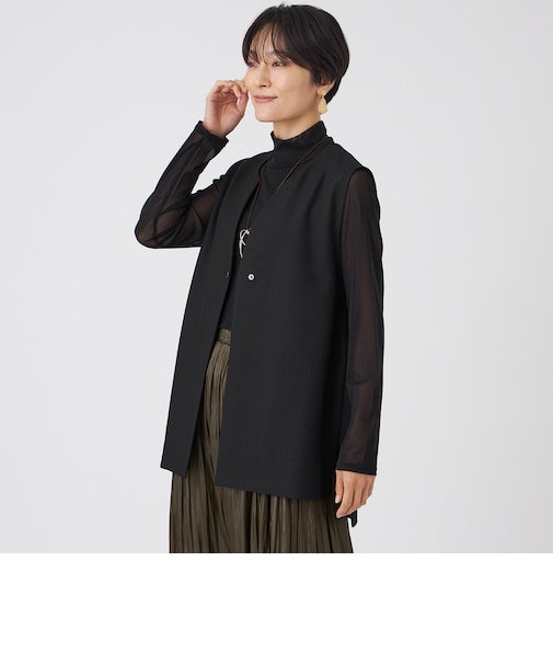 【吸水速乾・着用じわ防止・マシンウォッシャブル】【キマル！シリーズ】キマルツイルジレ