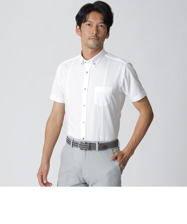 ブライトポリエステルハーフスリーブシャツ