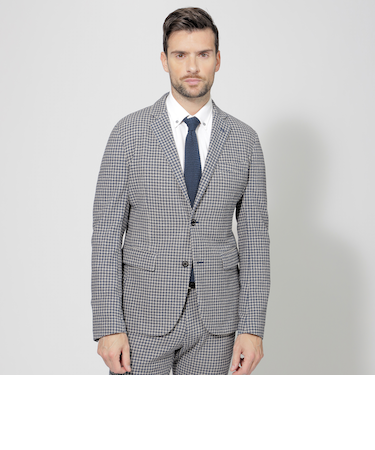 【PRIMA COLLECTION】【セットアップ】LANIFICIO ROMA千鳥プリントジャケット