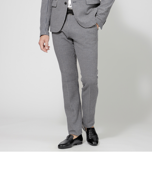 【PRIMA COLLECTION】【セットアップ】LANIFICIO ROMA千鳥プリントパンツ