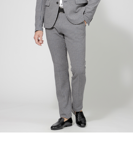 【PRIMA COLLECTION】【セットアップ】LANIFICIO ROMA千鳥プリントパンツ