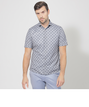 ジオメトリックプリントシャツ