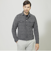 【PRIMA COLLECTION】千鳥ジャカードブルゾン