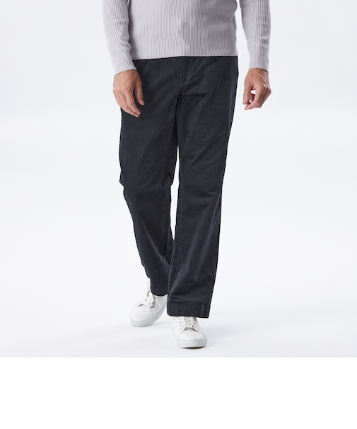 【WEB＆一部店舗限定】別珍ストレッチワイドパンツ