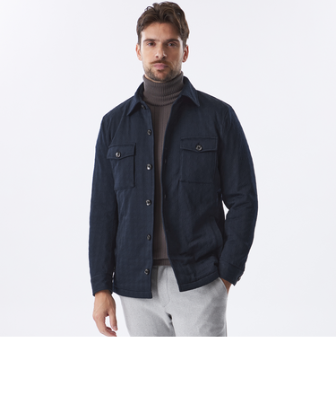 千鳥ジャカードブルゾン