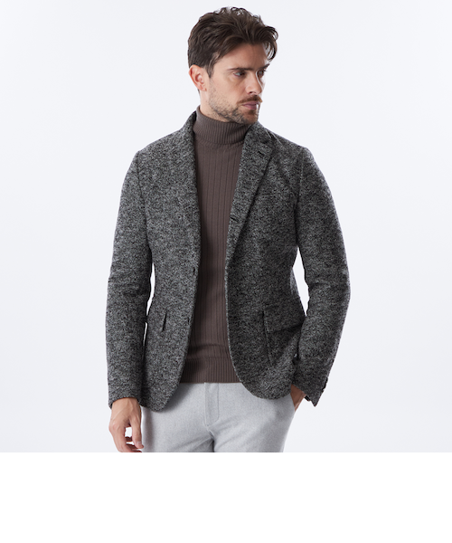 【美品】SHIPS ラグジュアリー エスコリアルウール フランネル ジャケット 美品】SHIPS ラグジュアリー エスコリアルウール フランネル ジャケット