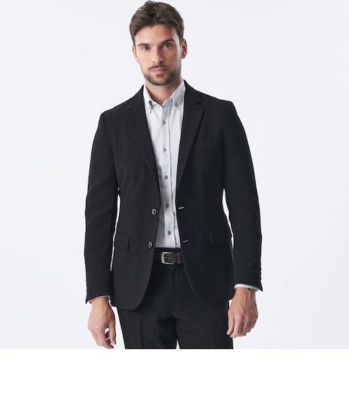 【極美品】エポカウォモ　テーラードジャケット　ウォッシャブル　リネン混　紺　50 極美品】エポカウォモ テーラードジャケット ウォッシャブル リネン混