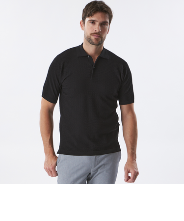 ウォッシャブルニットポロシャツ