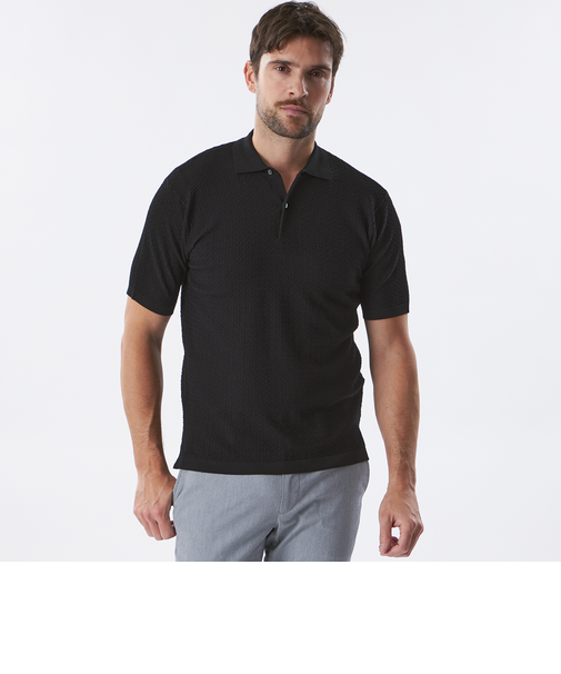 ウォッシャブルニットポロシャツ