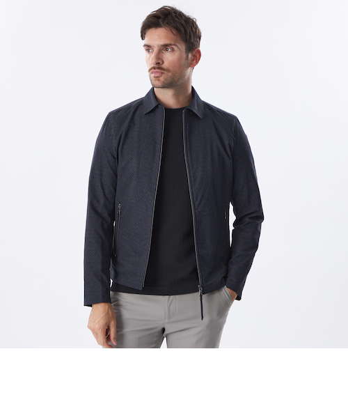 BLACK lab.】LIMONTAナイロンハイブリッドMA-1ジャケット｜ブルー