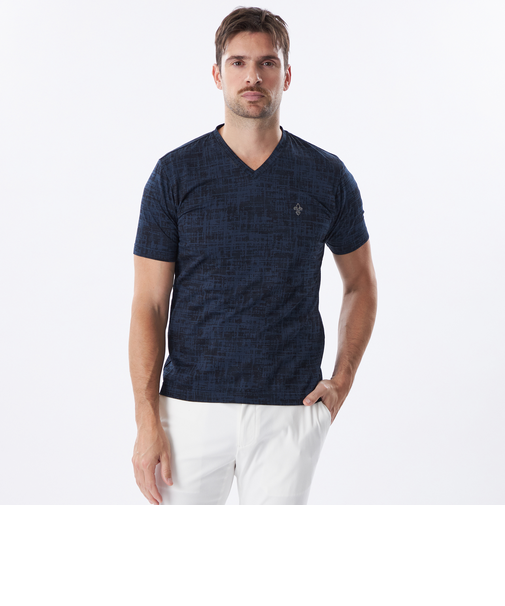 クラックカモフラVネックカットソー