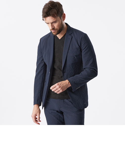 【セットアップ対応】シアサッカージャケット