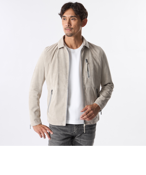 スエードレザーブルゾン｜エポカ ウォモの通販｜&mall（アンドモール