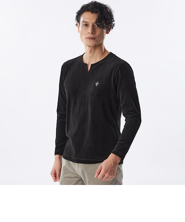 ＊Safari11月号掲載＊ベロアジャージーキーネックカットソー