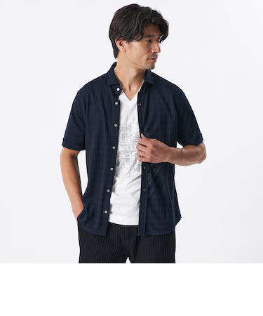 シャドー千鳥シャツ