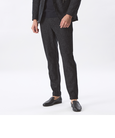 【セットアップ対応】ストライプウールパンツ