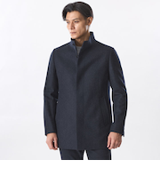 ツイルスタンドカラーミドルコート