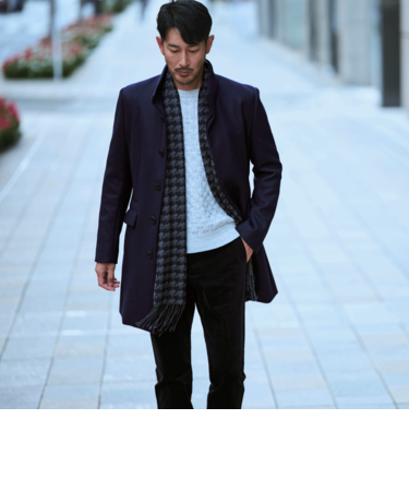 ウールスタンドカラーコート