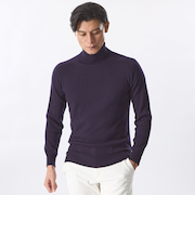 ホールガーメントタートルネックニット