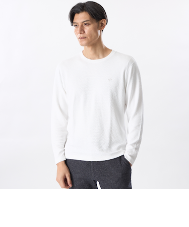 クラッシュヘリンボーンブリスターカットソー