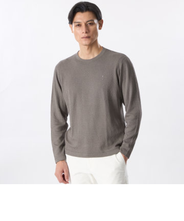 クラッシュヘリンボーンブリスターカットソー