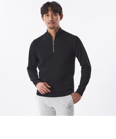 【WEB&一部店舗限定】ハーフジップニット