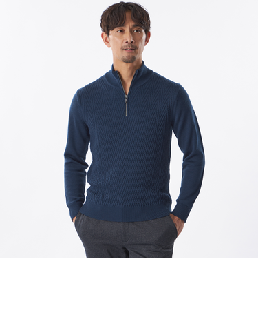 【WEB&一部店舗限定】ハーフジップニット