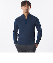 【WEB&一部店舗限定】ハーフジップニット