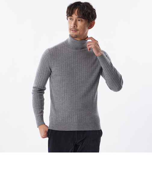 【WEB&一部店舗限定】ソフトウールタートルネックニット